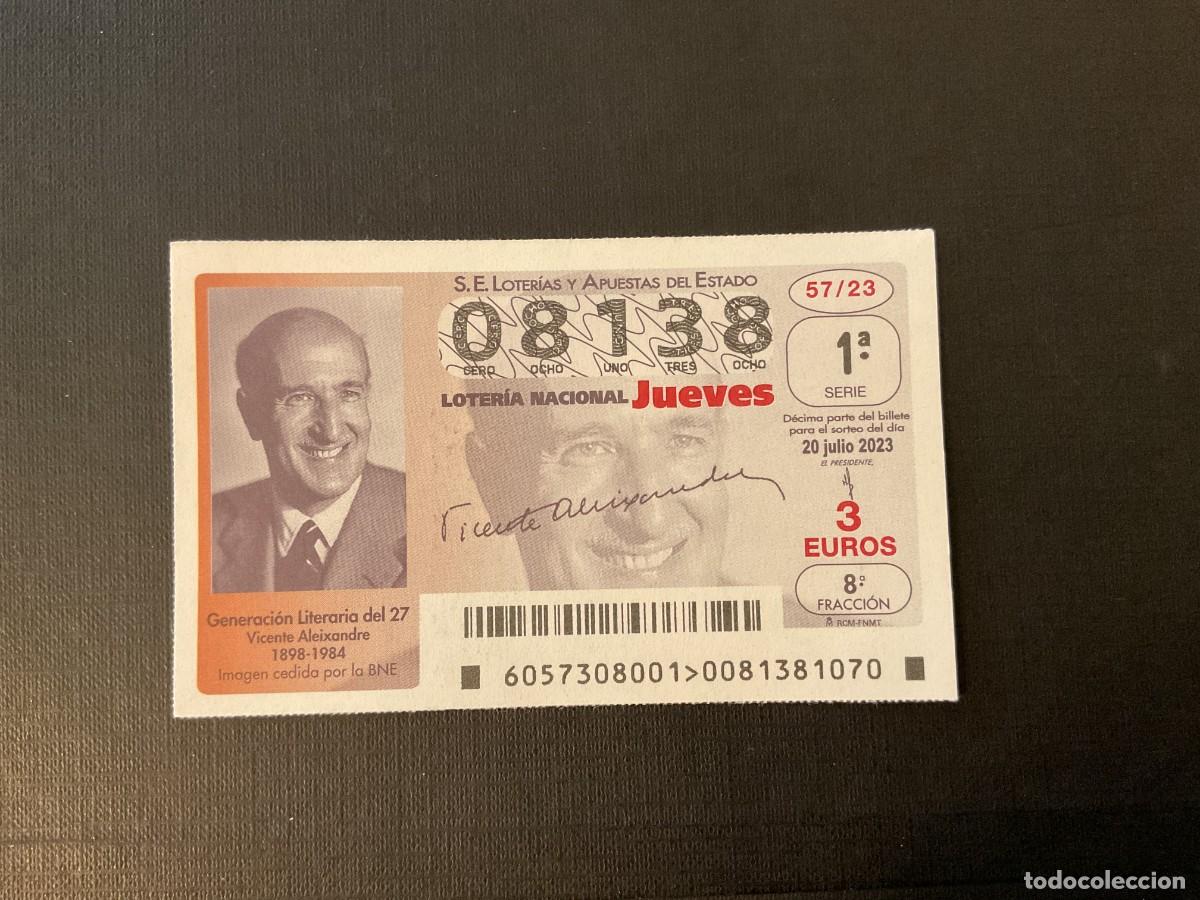 Loterie Nationale: DECIMO LOTERIA JUEVES N&ordm; 08138 SORTEO 57 A&Ntilde;O 2023
