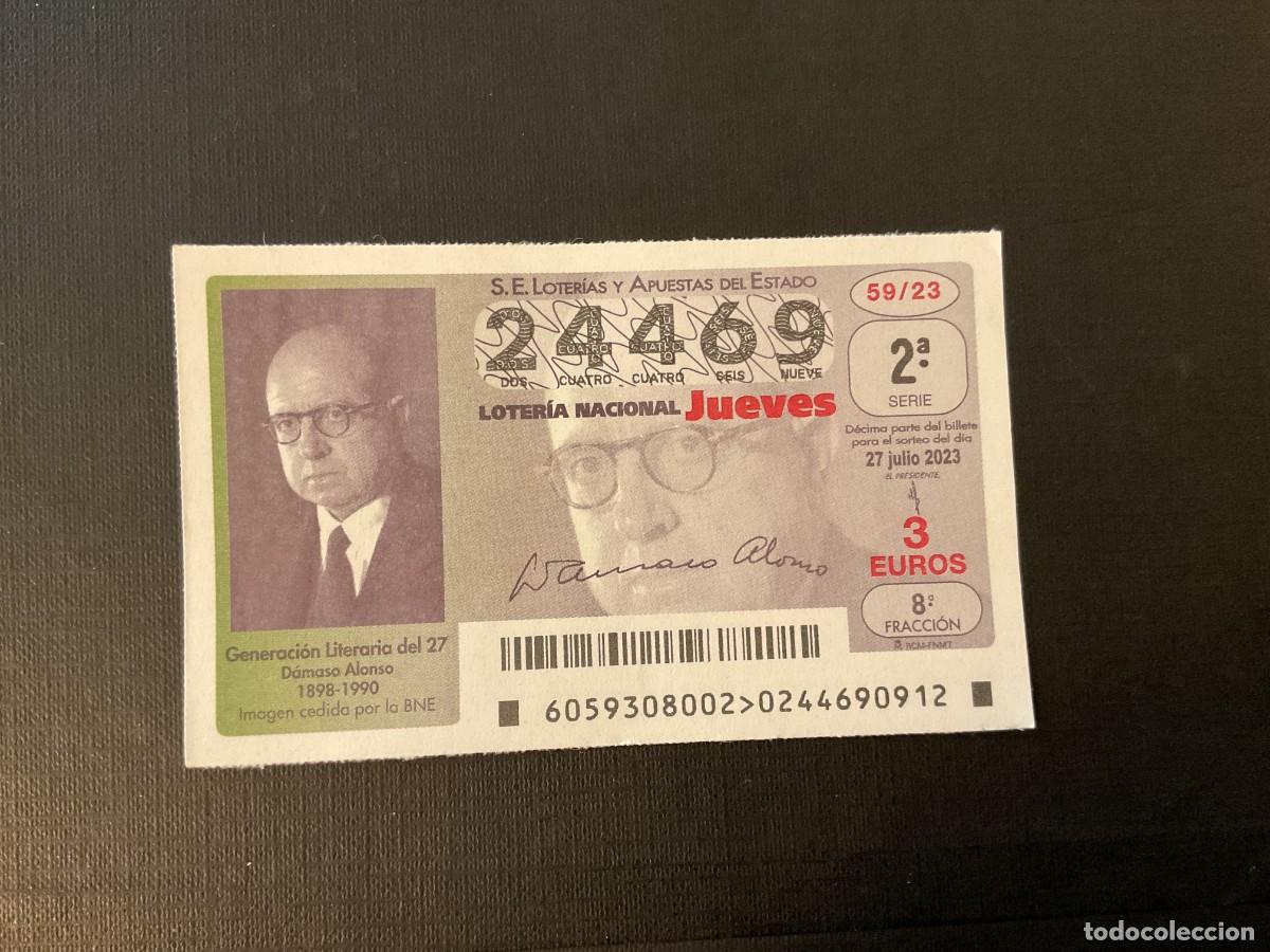 Loterie Nationale: DECIMO LOTERIA JUEVES N&ordm; 24469 SORTEO 59 A&Ntilde;O 2023