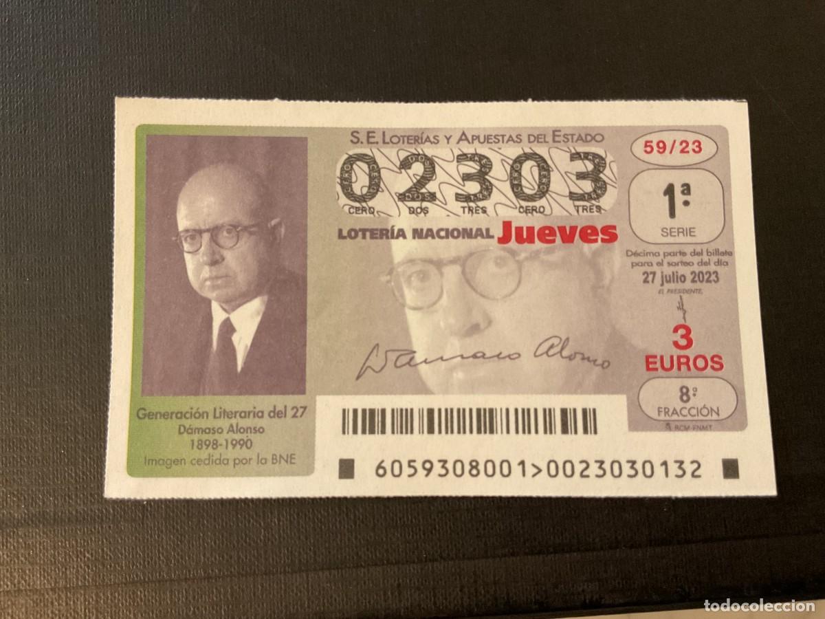 Loterie Nationale: DECIMO LOTERIA JUEVES N&ordm; 02303 SORTEO 59 A&Ntilde;O 2023