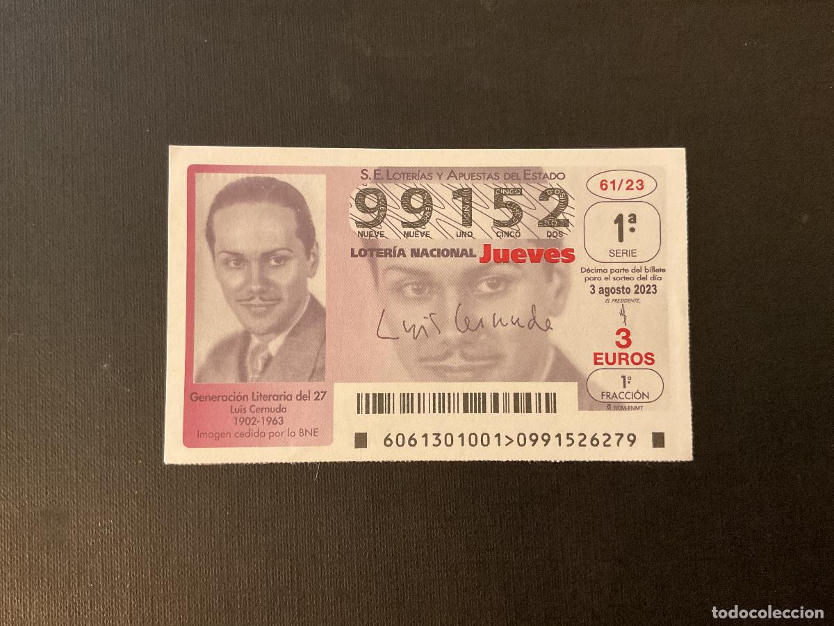 Loterie Nationale: DECIMO LOTERIA JUEVES N&ordm; 99152 SORTEO 61 A&Ntilde;O 2023