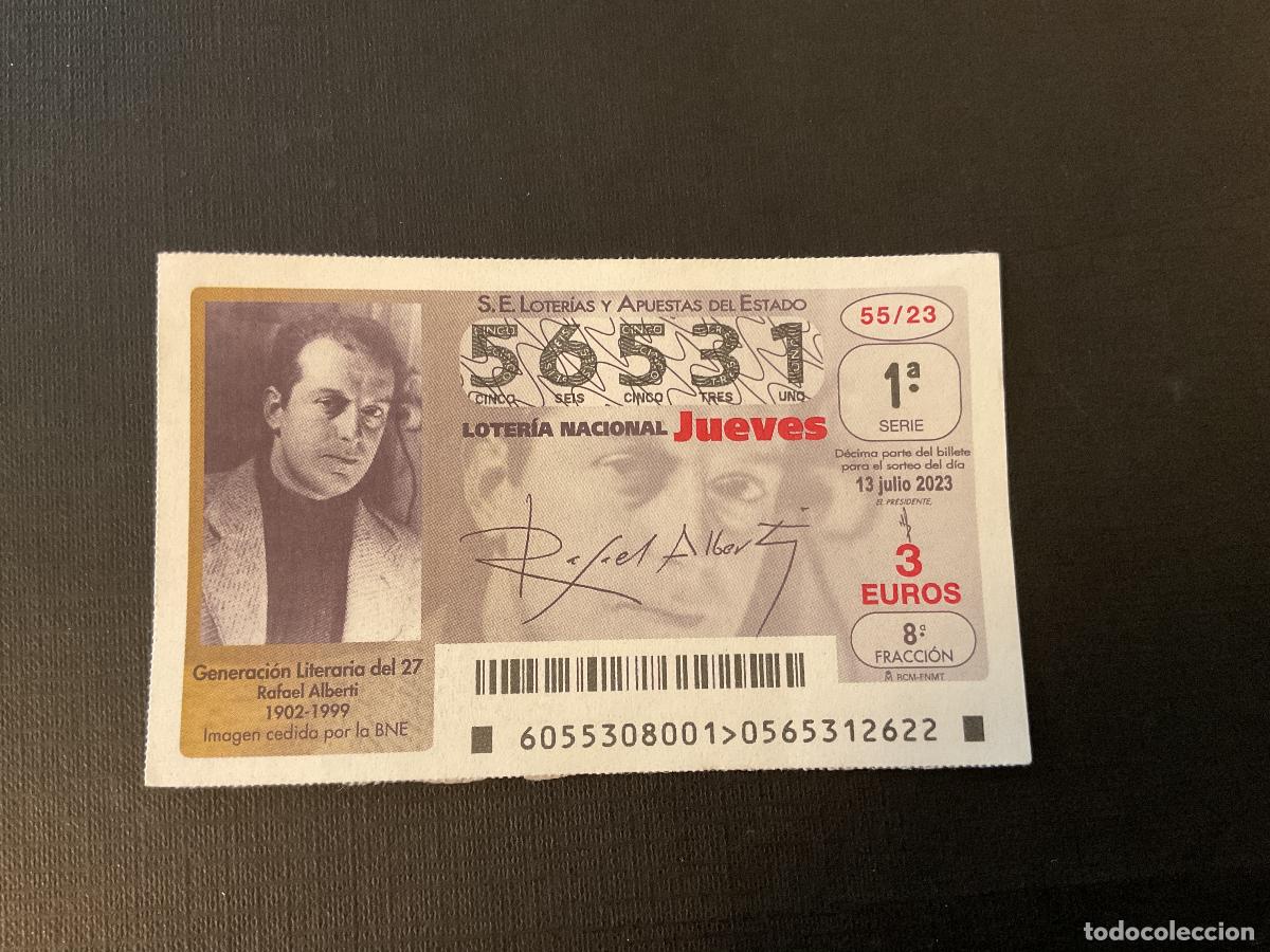 Loterie Nationale: DECIMO LOTERIA JUEVES N&ordm; 56531 SORTEO 55 A&Ntilde;O 2023