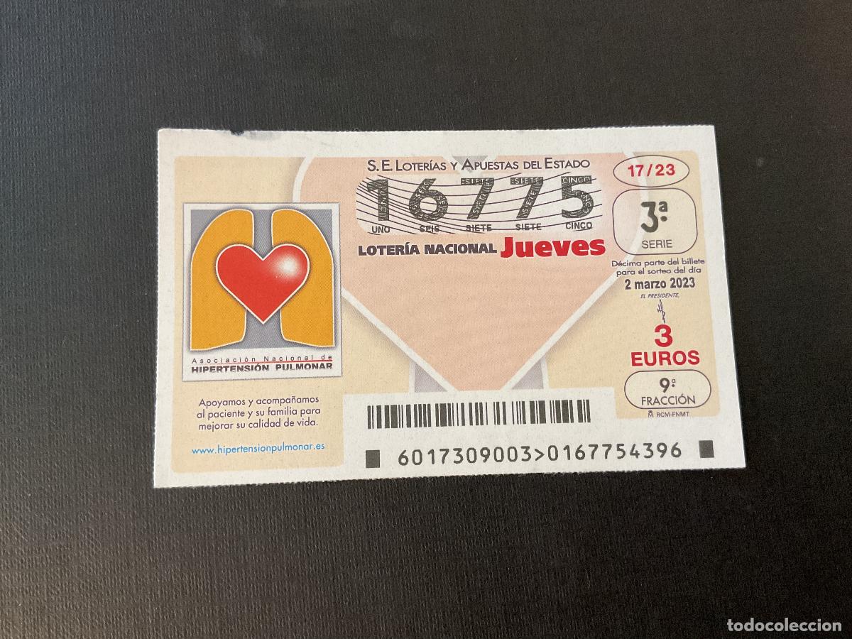 Loterie Nationale: DECIMO LOTERIA JUEVES N&ordm; 16775 SORTEO 17 A&Ntilde;O 2023