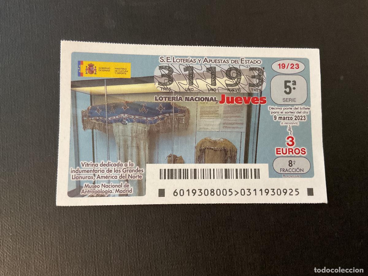Loterie Nationale: DECIMO LOTERIA JUEVES N&ordm; 31193 SORTEO 19 A&Ntilde;O 2023