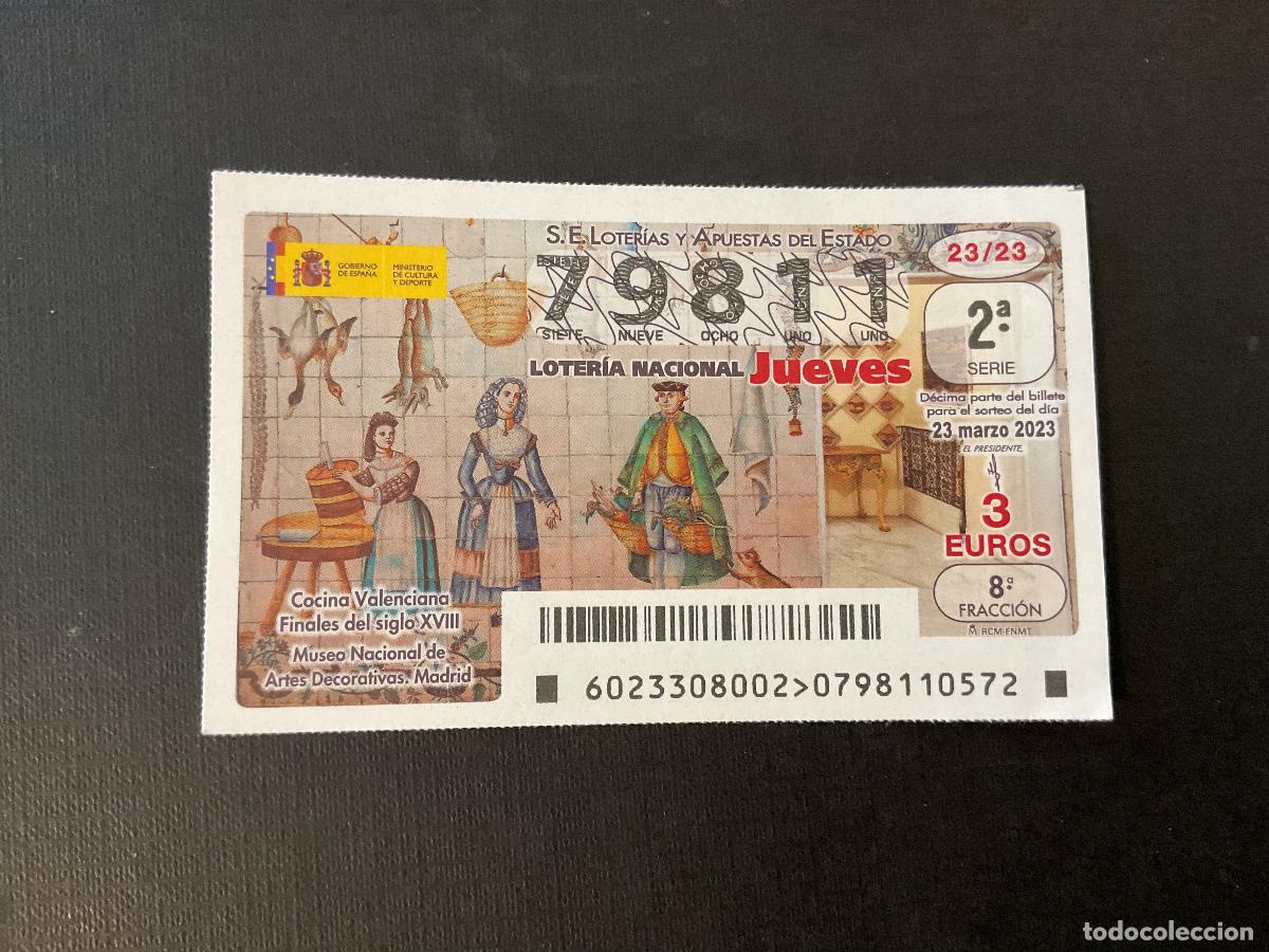 Loterie Nationale: DECIMO LOTERIA JUEVES N&ordm; 79811 SORTEO 23 A&Ntilde;O 2023