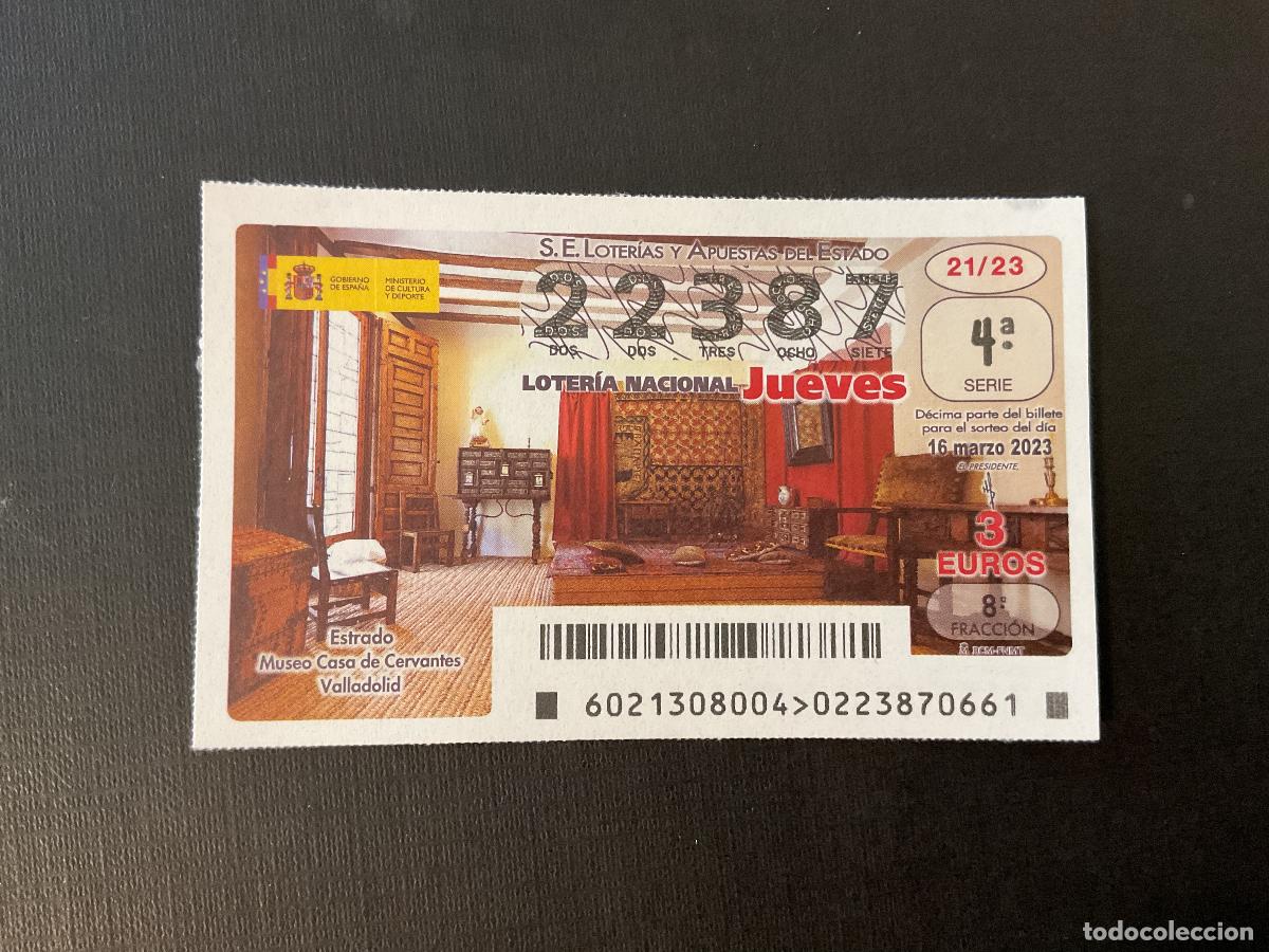 Loterie Nationale: DECIMO LOTERIA JUEVES N&ordm; 22387 SORTEO 21 A&Ntilde;O 2023
