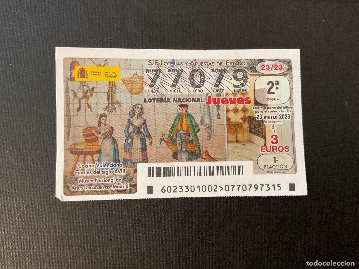 Nationale spanische Lotterie: DECIMO LOTERIA JUEVES N&ordm; 77079 SORTEO 23 A&Ntilde;O 2023