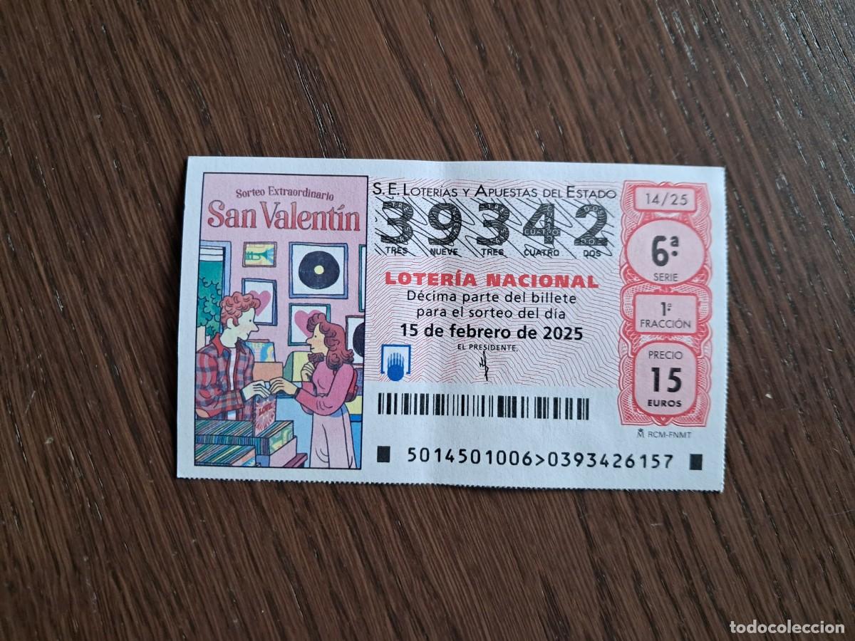 Nationale spanische Lotterie: d&eacute;cimo loter&iacute;a nacional de d&iacute;a 15-02-25, sorteo extraordinario San Valent&iacute;n, 14/25