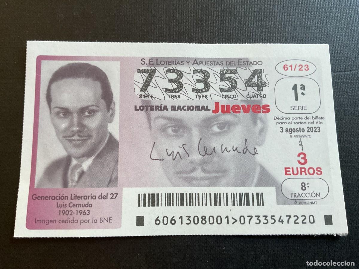 Nationale spanische Lotterie: DECIMO LOTERIA JUEVES N&ordm; 73354 SORTEO 61 A&Ntilde;O 2023
