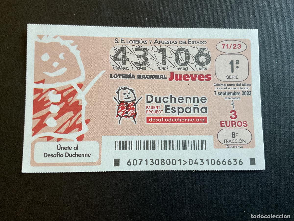 Loterie Nationale: DECIMO LOTERIA JUEVES N&ordm; 43106 SORTEO 71 A&Ntilde;O 2023