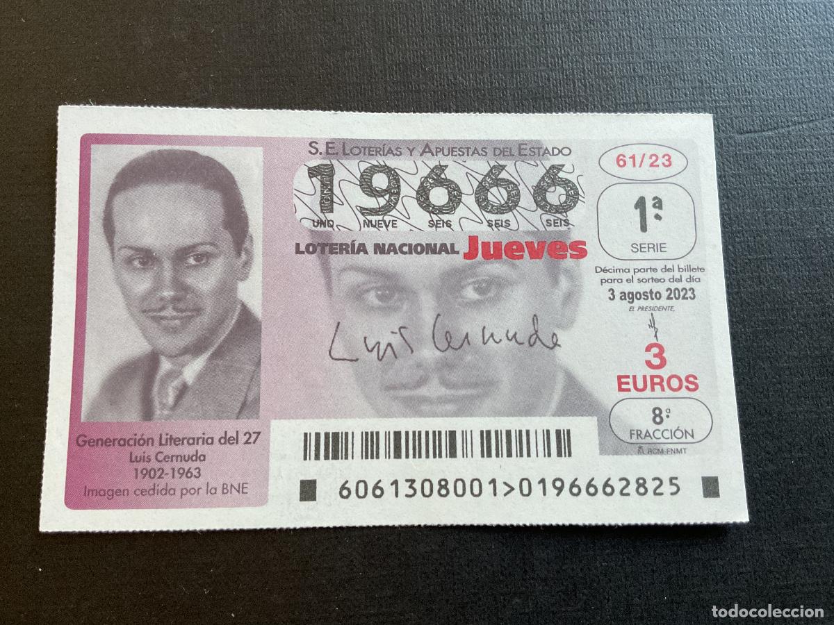 Lotaria Nacional: DECIMO LOTERIA JUEVES N&ordm; 19666 SORTEO 61 A&Ntilde;O 2023