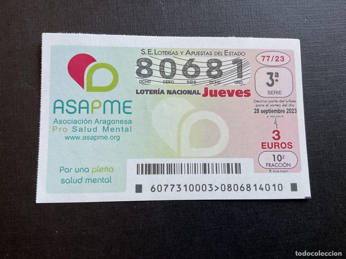 Loterie Nationale: DECIMO LOTERIA JUEVES N&ordm; 80681 SORTEO 77 A&Ntilde;O 2023