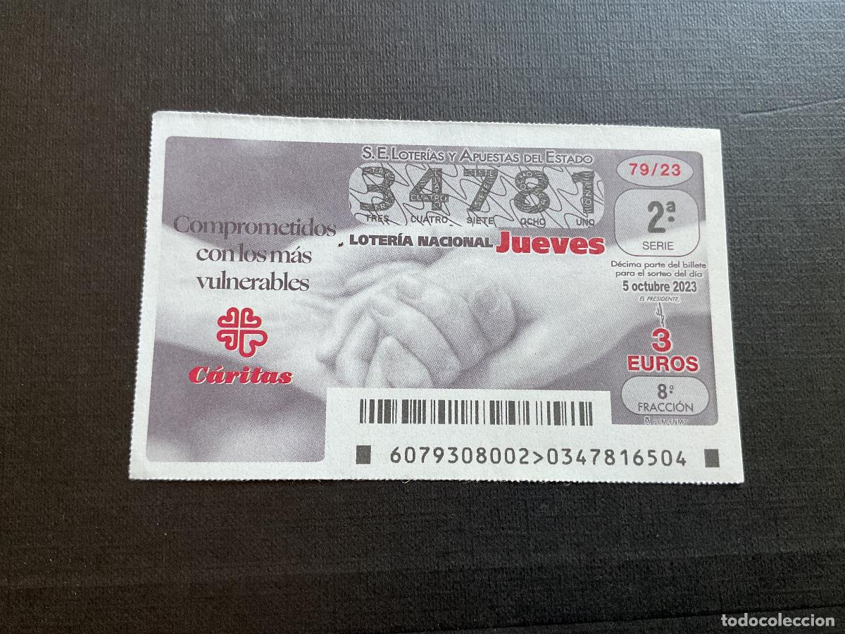 Loterie Nationale: DECIMO LOTERIA JUEVES N&ordm; 34781 SORTEO 79 A&Ntilde;O 2023