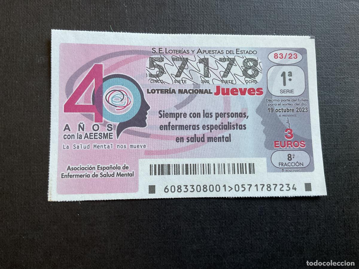 Nationale spanische Lotterie: DECIMO LOTERIA JUEVES N&ordm; 57178 SORTEO 83 A&Ntilde;O 2023