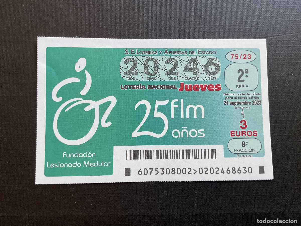 Loterie Nationale: DECIMO LOTERIA JUEVES N&ordm; 20246 SORTEO 75 A&Ntilde;O 2023