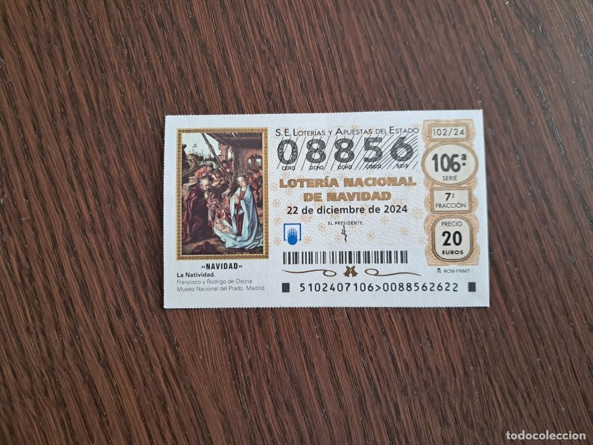 Nationale spanische Lotterie: d&eacute;cimo de loter&iacute;a nacional de d&iacute;a 22-12-24, sorteo extraordinario de navidad. 102/24