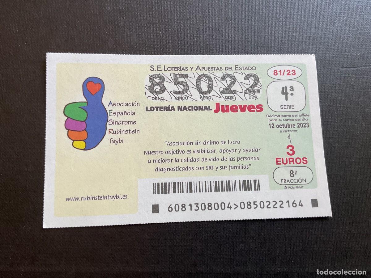 National Spanish Lottery: DECIMO LOTERIA JUEVES N&ordm; 85022 SORTEO 81 A&Ntilde;O 2023