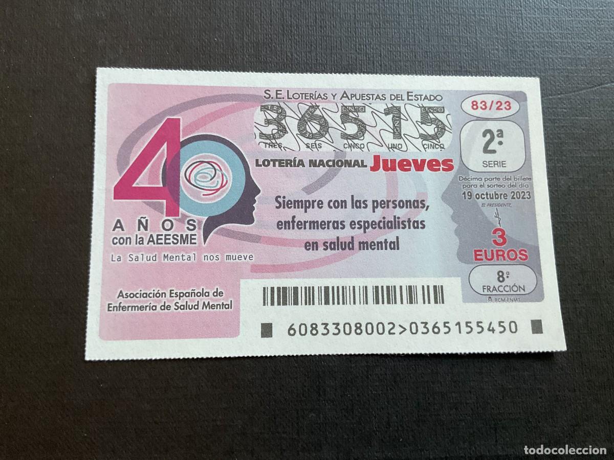 National Spanish Lottery: DECIMO LOTERIA JUEVES N&ordm; 36515 SORTEO 83 A&Ntilde;O 2023