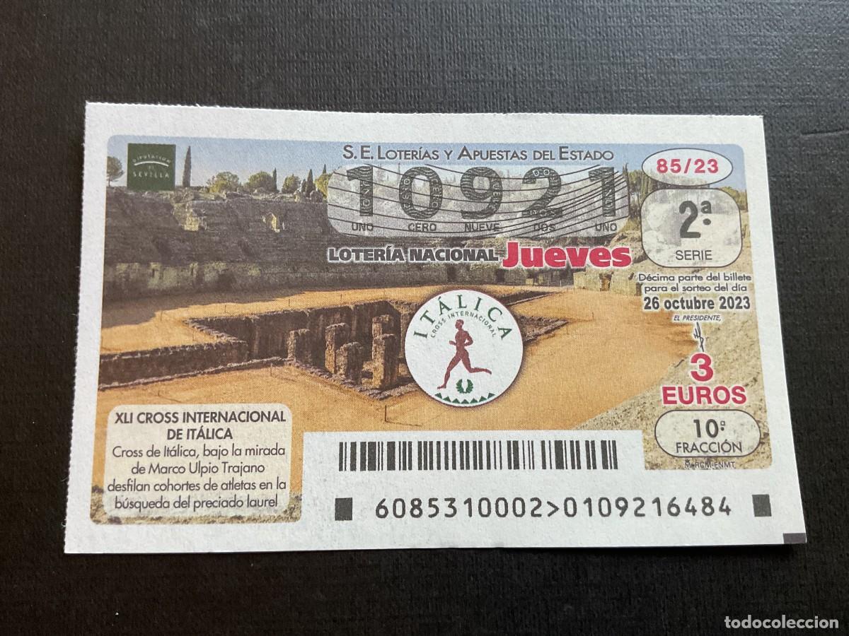 National Spanish Lottery: DECIMO LOTERIA JUEVES N&ordm; 10921 SORTEO 85 A&Ntilde;O 2023