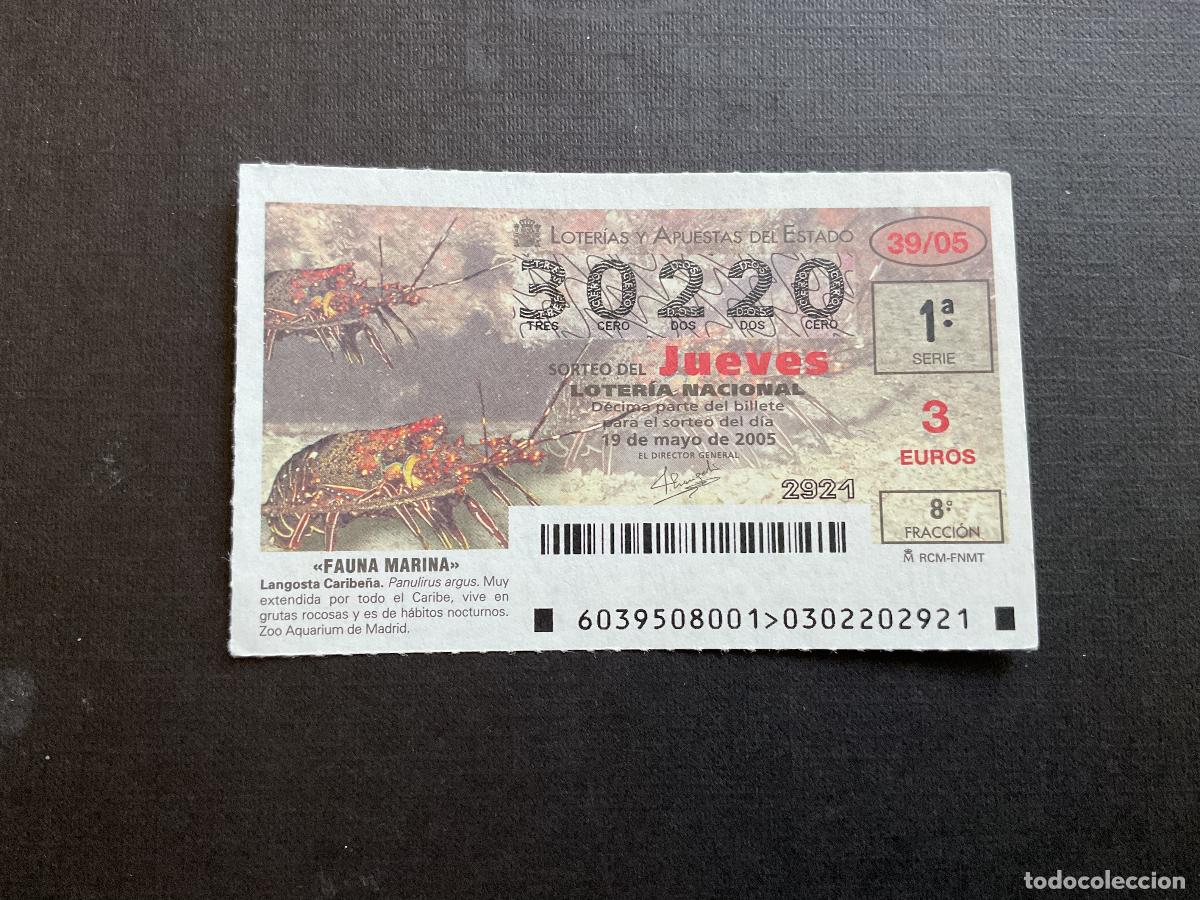National Spanish Lottery: DECIMO LOTERIA JUEVES N&ordm; 30220 SORTEO 39 A&Ntilde;O 2005