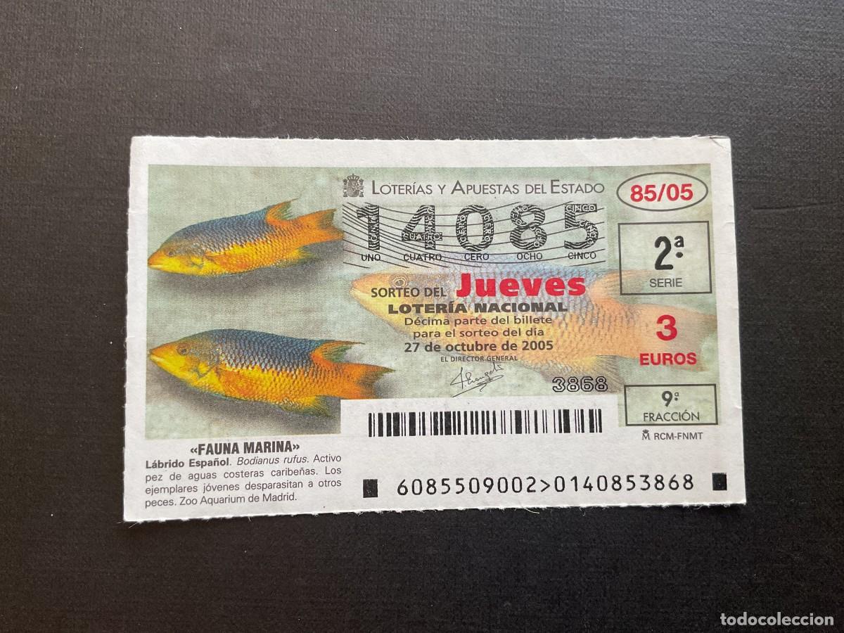 National Spanish Lottery: DECIMO LOTERIA JUEVES N&ordm; 14085 SORTEO 85 A&Ntilde;O 2005