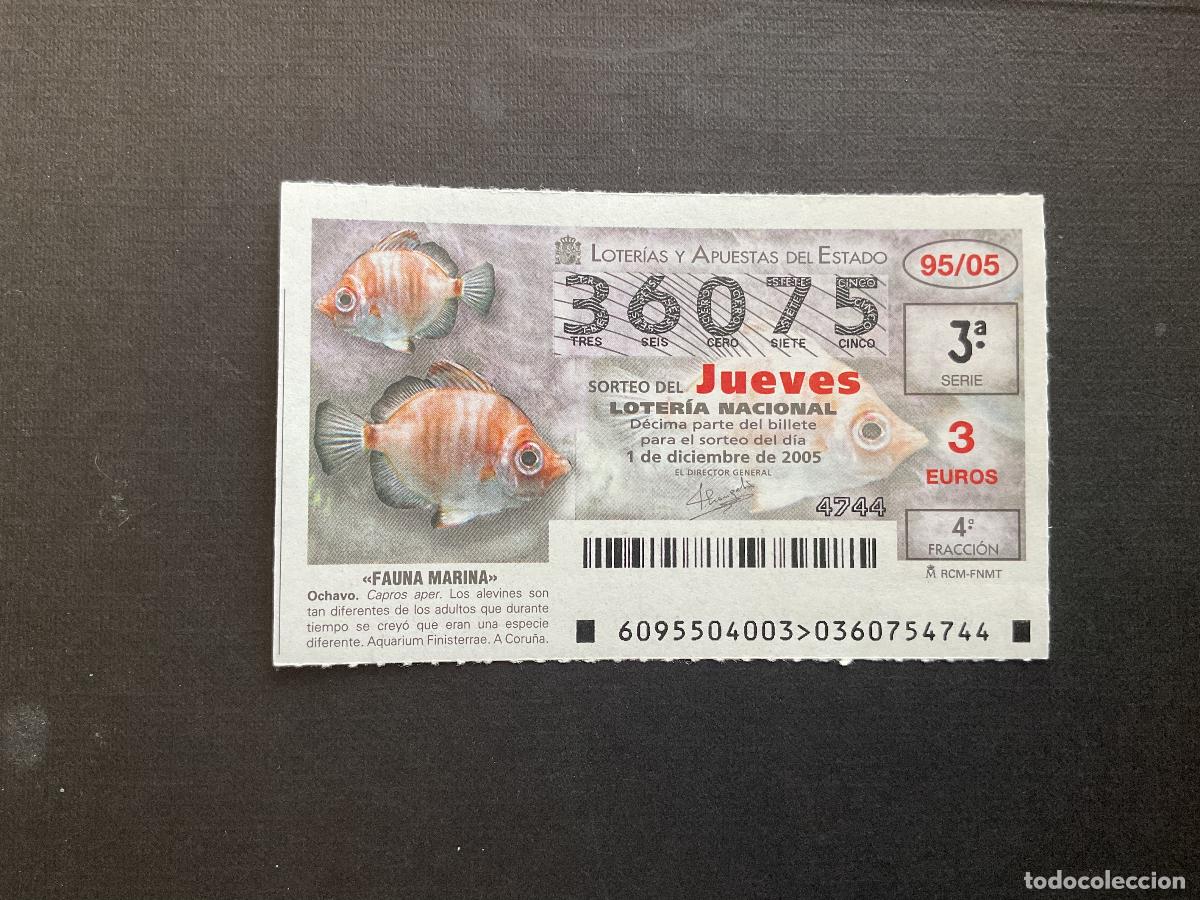 National Spanish Lottery: DECIMO LOTERIA JUEVES N&ordm; 36075 SORTEO 95 A&Ntilde;O 2005