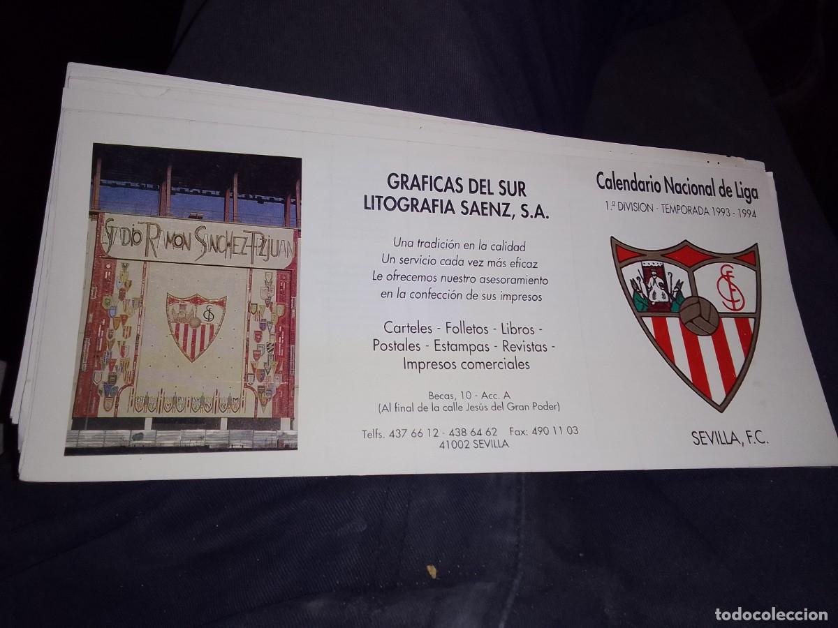National Spanish Lottery: Calendario nacional de liga 1993/94 Sevilla