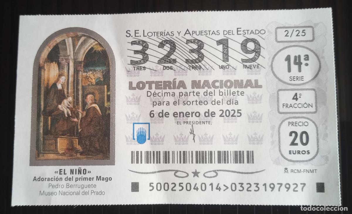 Nationale spanische Lotterie: D&Eacute;CIMO DE LOTER&Iacute;A NACIONAL - 6-ENERO-2025 - EL NI&Ntilde;O, ADORACI&Oacute;N DE LOS MAGOS, BERRUGUETE