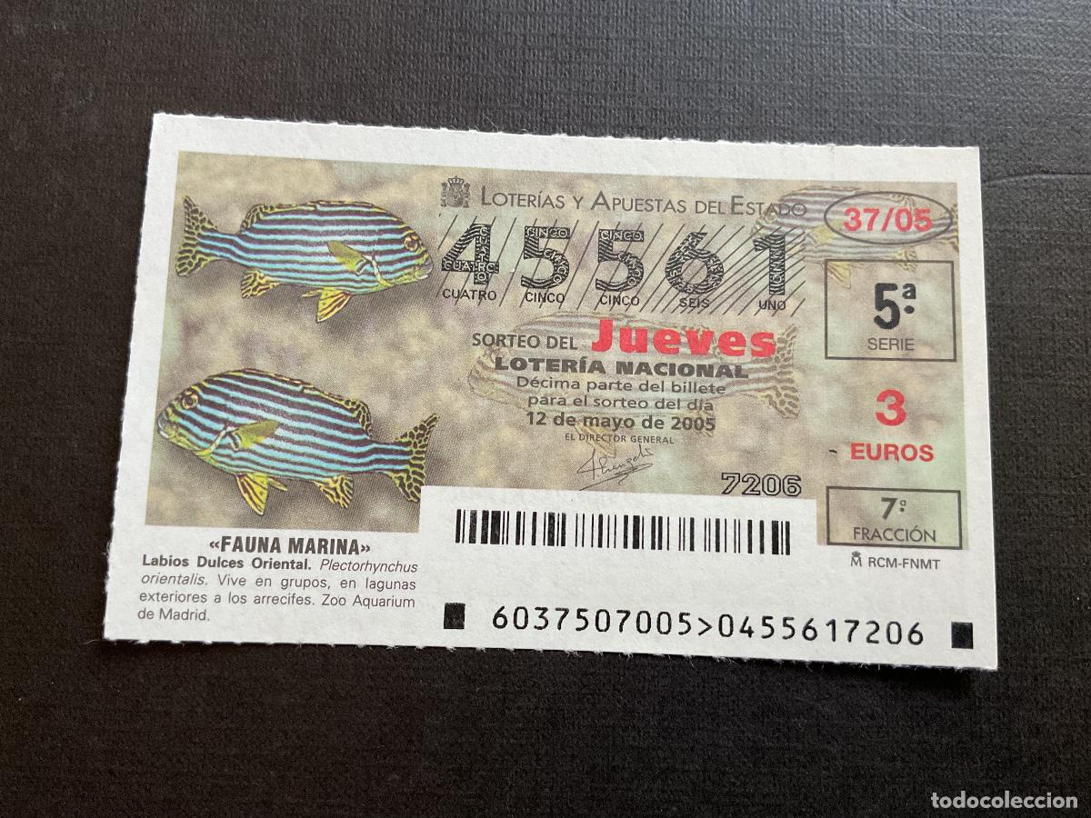 Nationale spanische Lotterie: DECIMO LOTERIA JUEVES N&ordm; 45561 SORTEO 37 A&Ntilde;O 2005