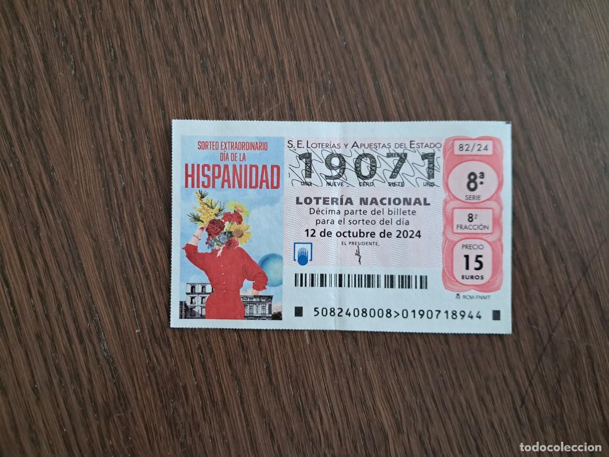 National Spanish Lottery: d&eacute;cimo loter&iacute;a nacional de d&iacute;a 12-10-24, sorteo extraordinario de la hispanidad, 82/24. n&ordm; 19.071.