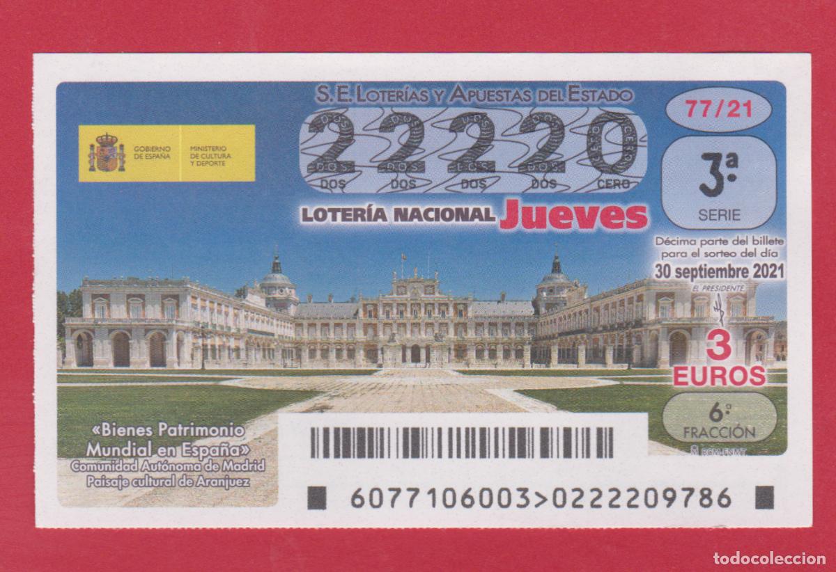 National Spanish Lottery: LOTERIA DECIMO DEL JUEVES 22220 CUATRO NUMEROS IGUALES