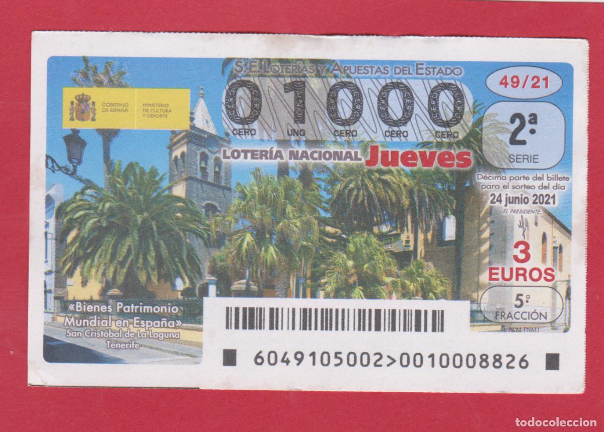 National Spanish Lottery: LOTERIA DECIMO DEL JUEVES 01000 NUMERO EXACTO