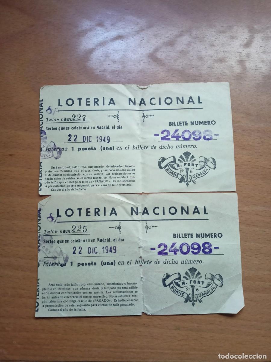 Nationale spanische Lotterie: BOLETO LOTERIA DEL A&Ntilde;O 1949 de N.FONT
