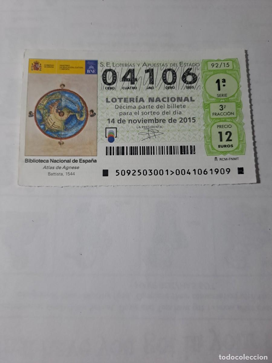 National Spanish Lottery: Loteria Nacional 14 11 2015
