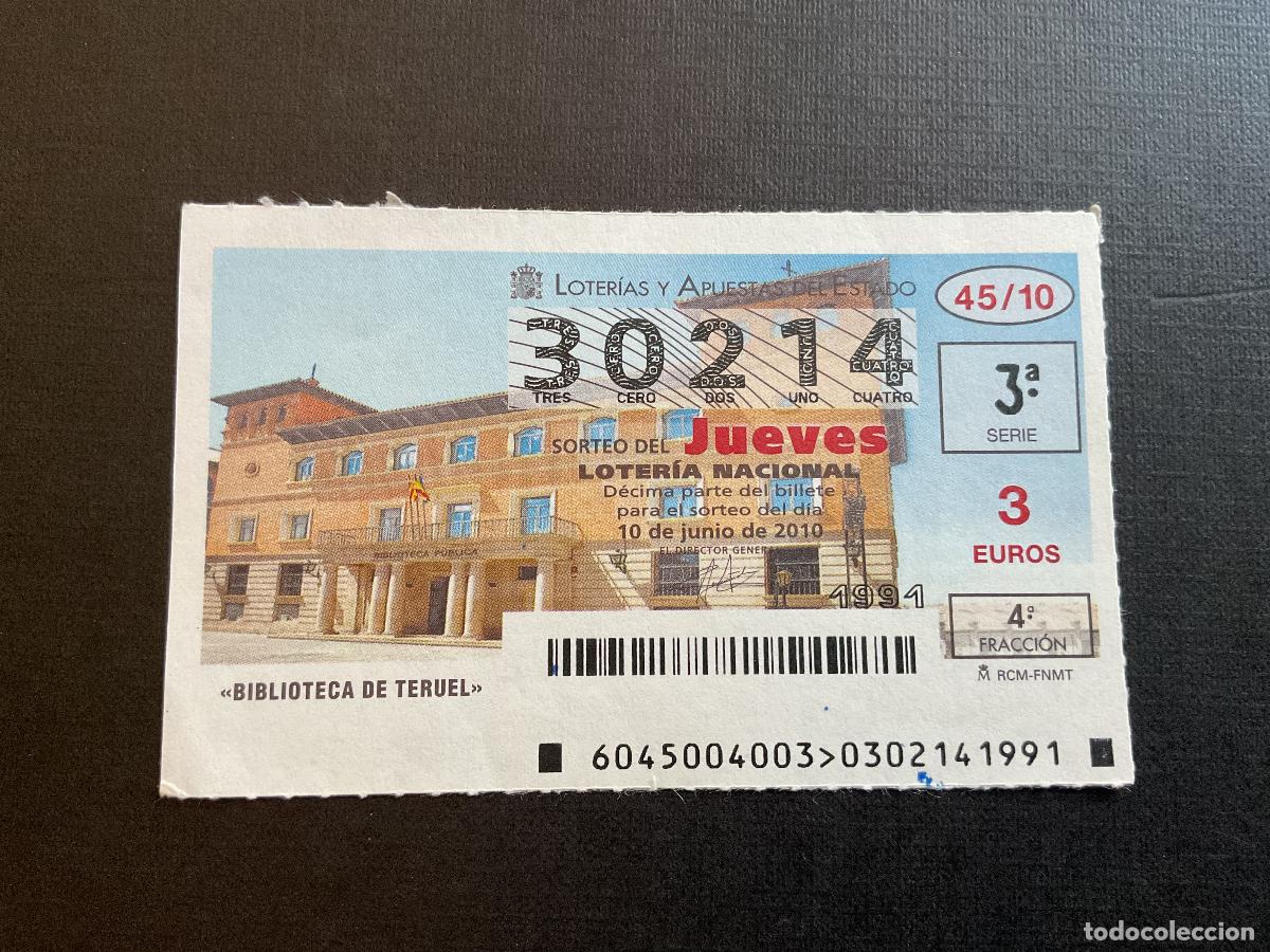 National Spanish Lottery: DECIMO LOTERIA JUEVES N&ordm; 30214 SORTEO 45 A&Ntilde;O 2010.