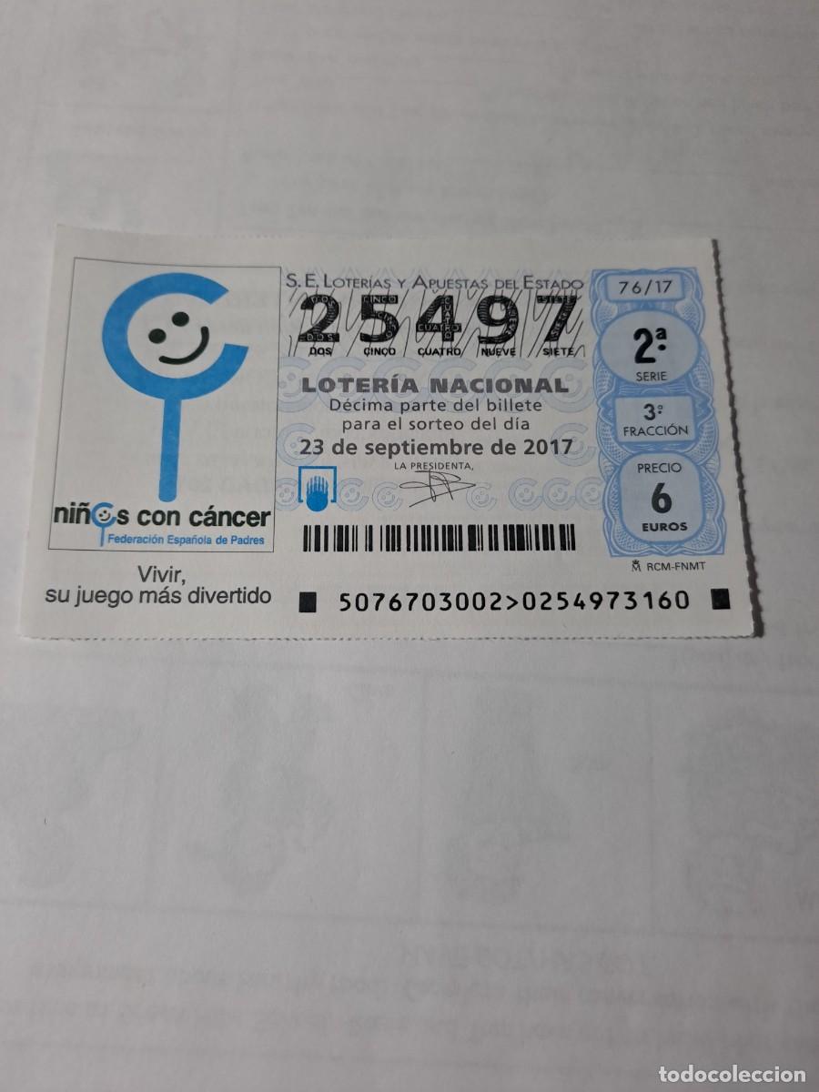 National Spanish Lottery: Loteria Nacional 23 09 2017