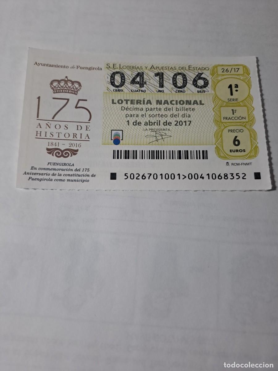 National Spanish Lottery: Loteria Nacional 01 04 2017