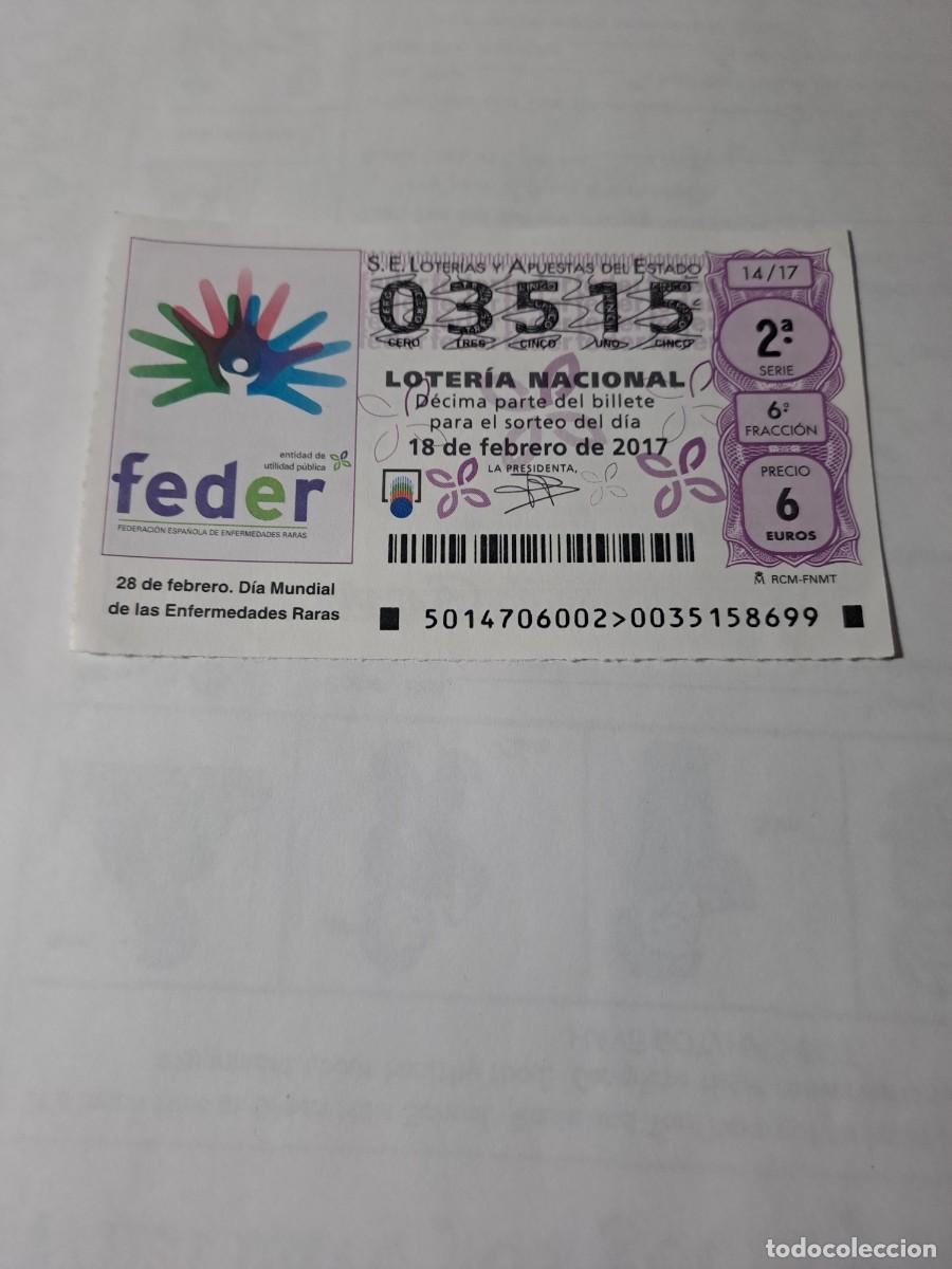 National Spanish Lottery: Loteria Nacional 18 02 2017