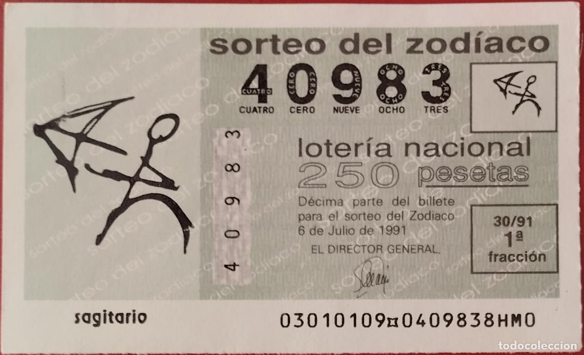 National Spanish Lottery: Loter&iacute;a del Zodiaco, sorteo 30/91 del 6 de julio.