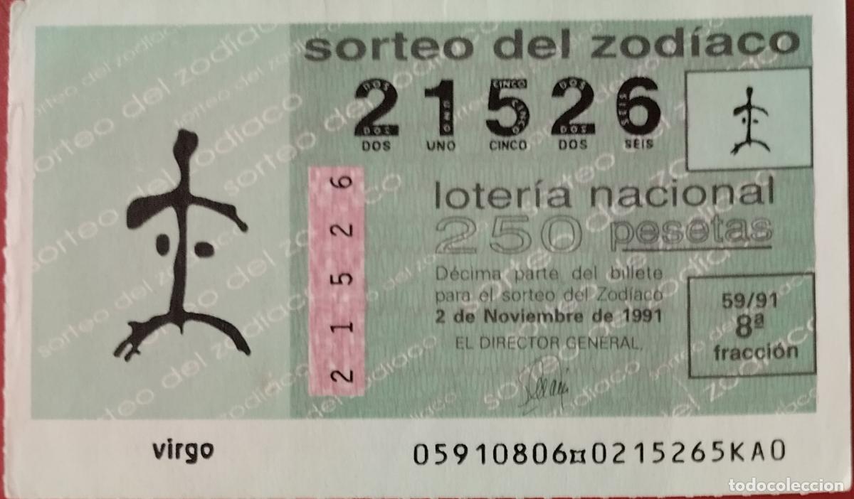 National Spanish Lottery: Loter&iacute;a del Zodiaco, sorteo 59/91 del 2 de noviembre.