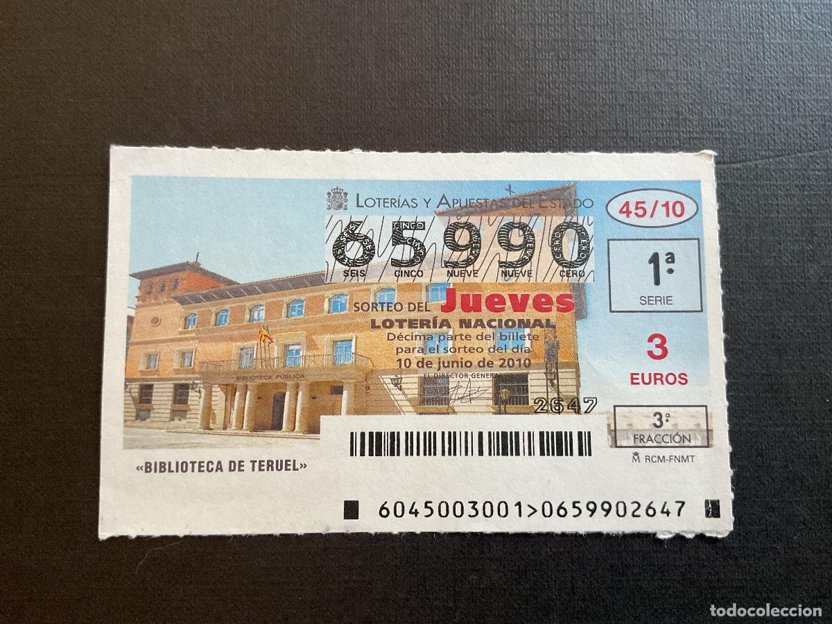National Spanish Lottery: DECIMO LOTERIA JUEVES N&ordm; 65990 SORTEO 45 A&Ntilde;O 2010
