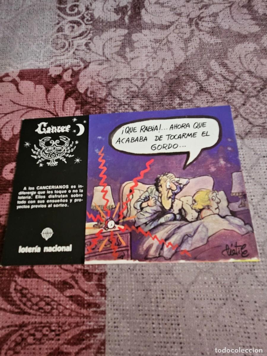 Lotaria Nacional: Antigua Tarjeta Postal De Loter&iacute;a Nacional Serie Zodiaco Y Loter&iacute;a. C&aacute;ncer 1981.