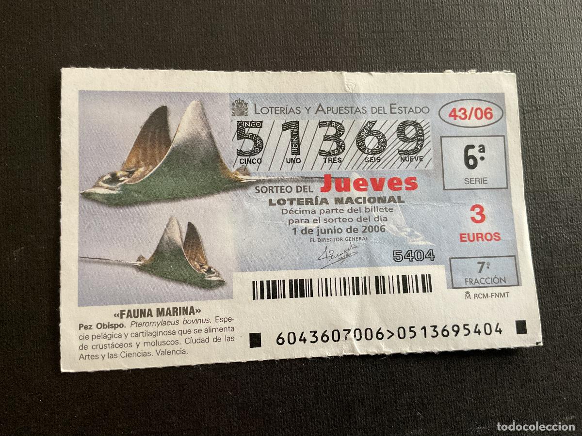 Nationale spanische Lotterie: DECIMO LOTERIA JUEVES N&ordm; 51369 SORTEO 43 A&Ntilde;O 2006