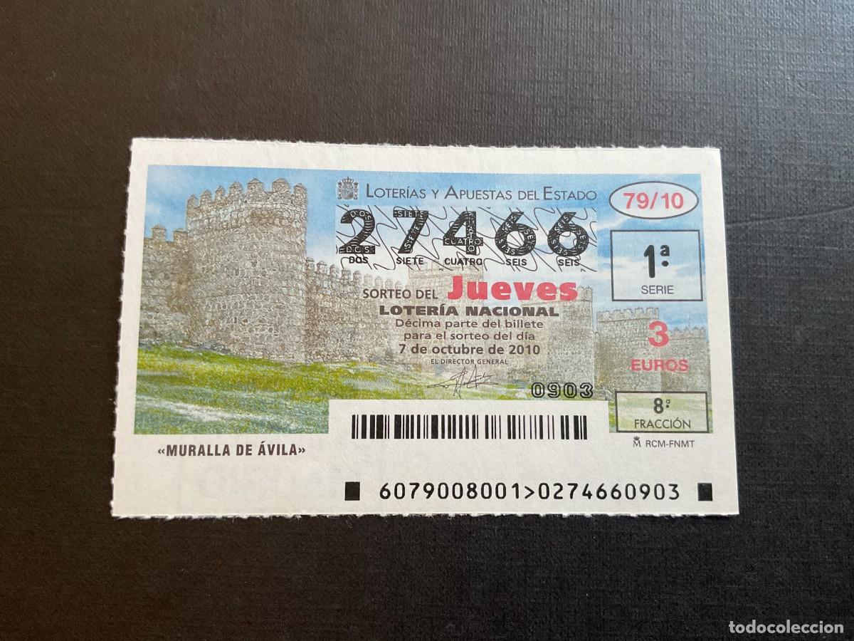 National Spanish Lottery: DECIMO LOTERIA JUEVES N&ordm; 27466 SORTEO 79 A&Ntilde;O 2010