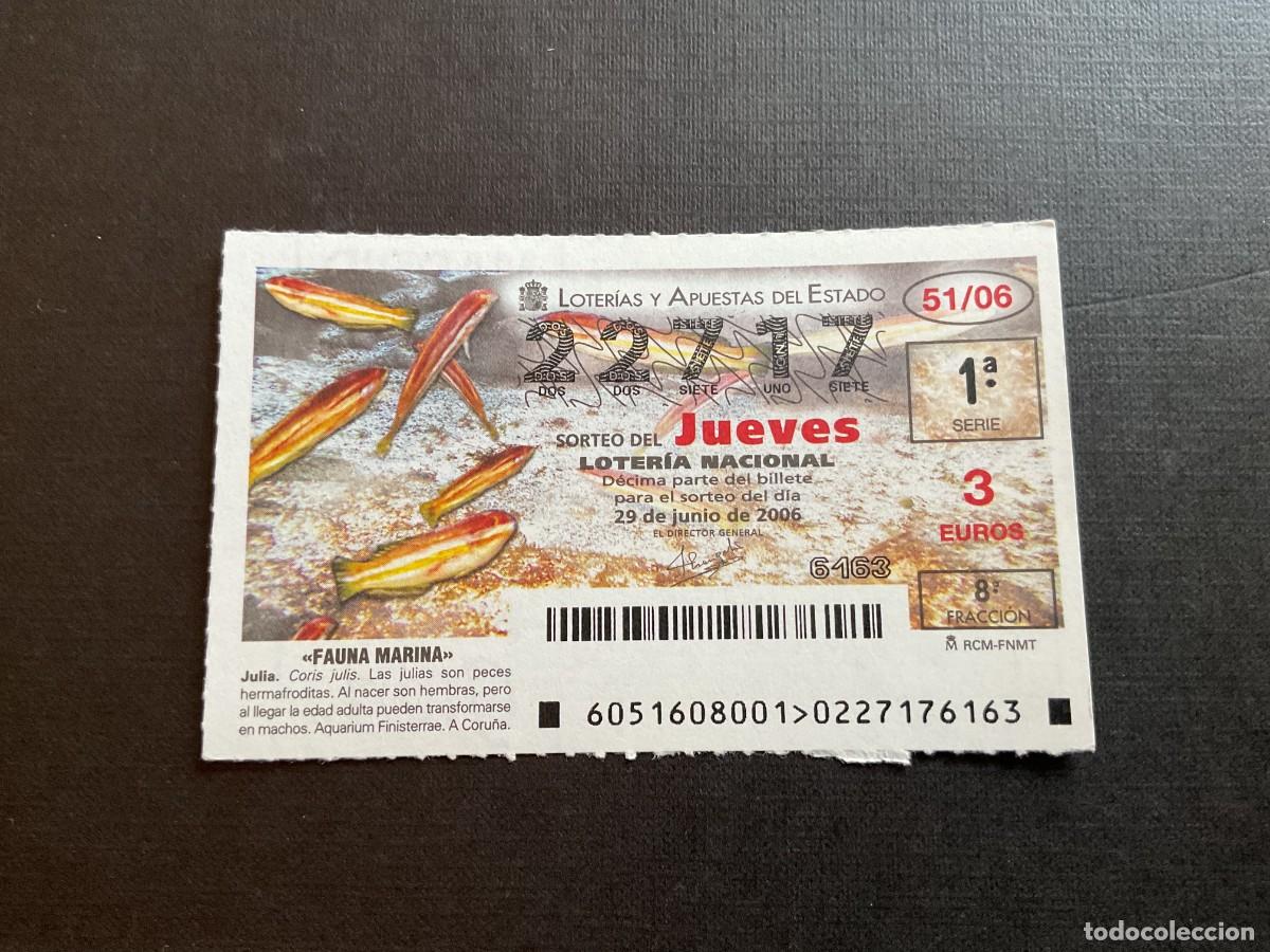 National Spanish Lottery: DECIMO LOTERIA JUEVES N&ordm; 22717 SORTEO 51 A&Ntilde;O 2006