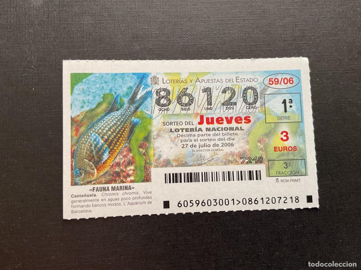National Spanish Lottery: DECIMO LOTERIA JUEVES N&ordm; 86120 SORTEO 59 A&Ntilde;O 2006
