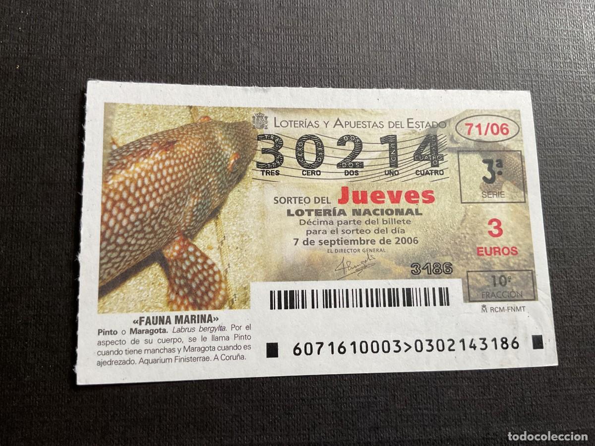 National Spanish Lottery: DECIMO LOTERIA JUEVES N&ordm; 30214 SORTEO 71 A&Ntilde;O 2006