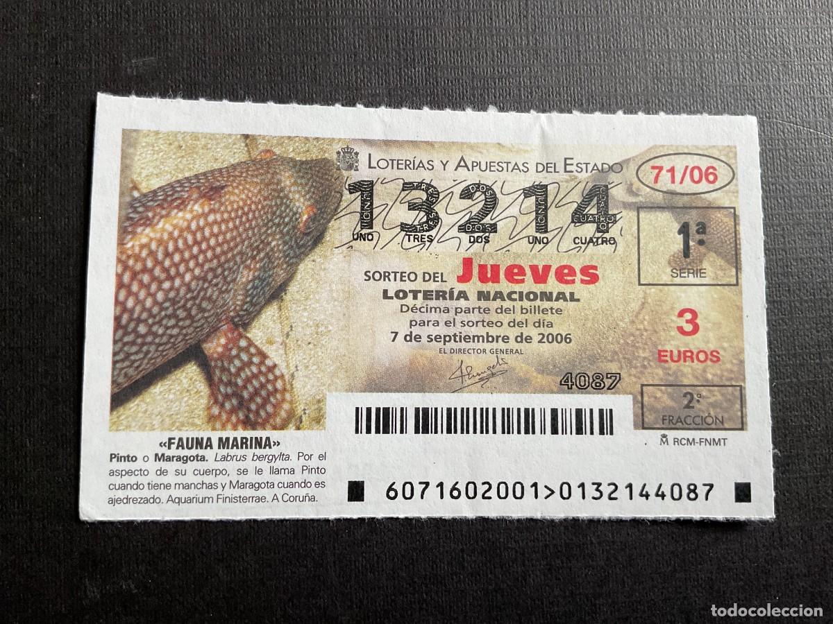 National Spanish Lottery: DECIMO LOTERIA JUEVES N&ordm; 13214 SORTEO 71 A&Ntilde;O 2006