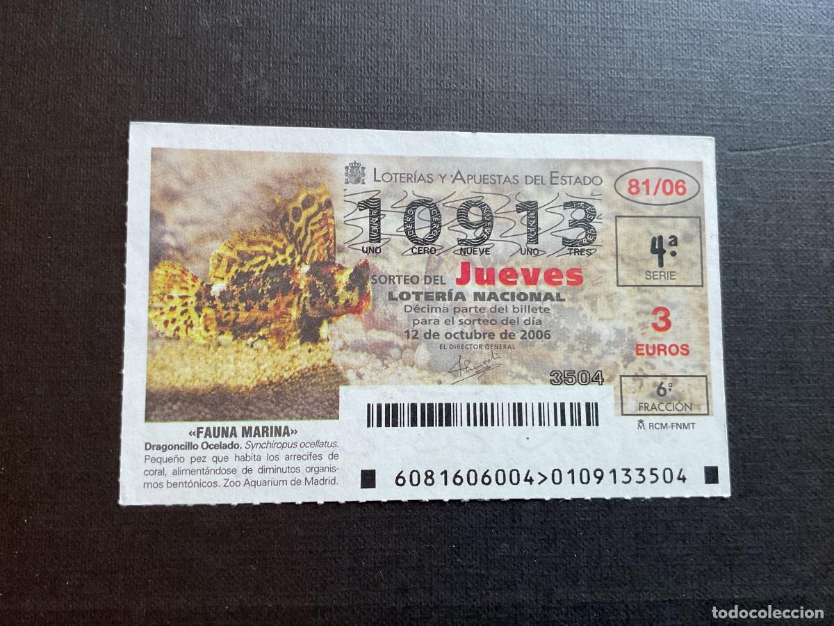 National Spanish Lottery: DECIMO LOTERIA JUEVES N&ordm; 10913 SORTEO 81 A&Ntilde;O 2006