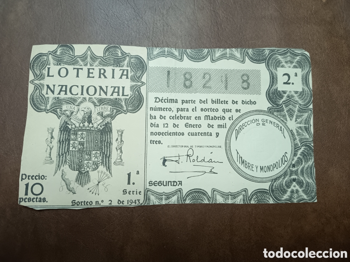 Lotaria Nacional: LOTER&Iacute;A NACIONAL N&ordm; 18218 - 12 ENERO 1943 - SORTEO N&ordm; 2