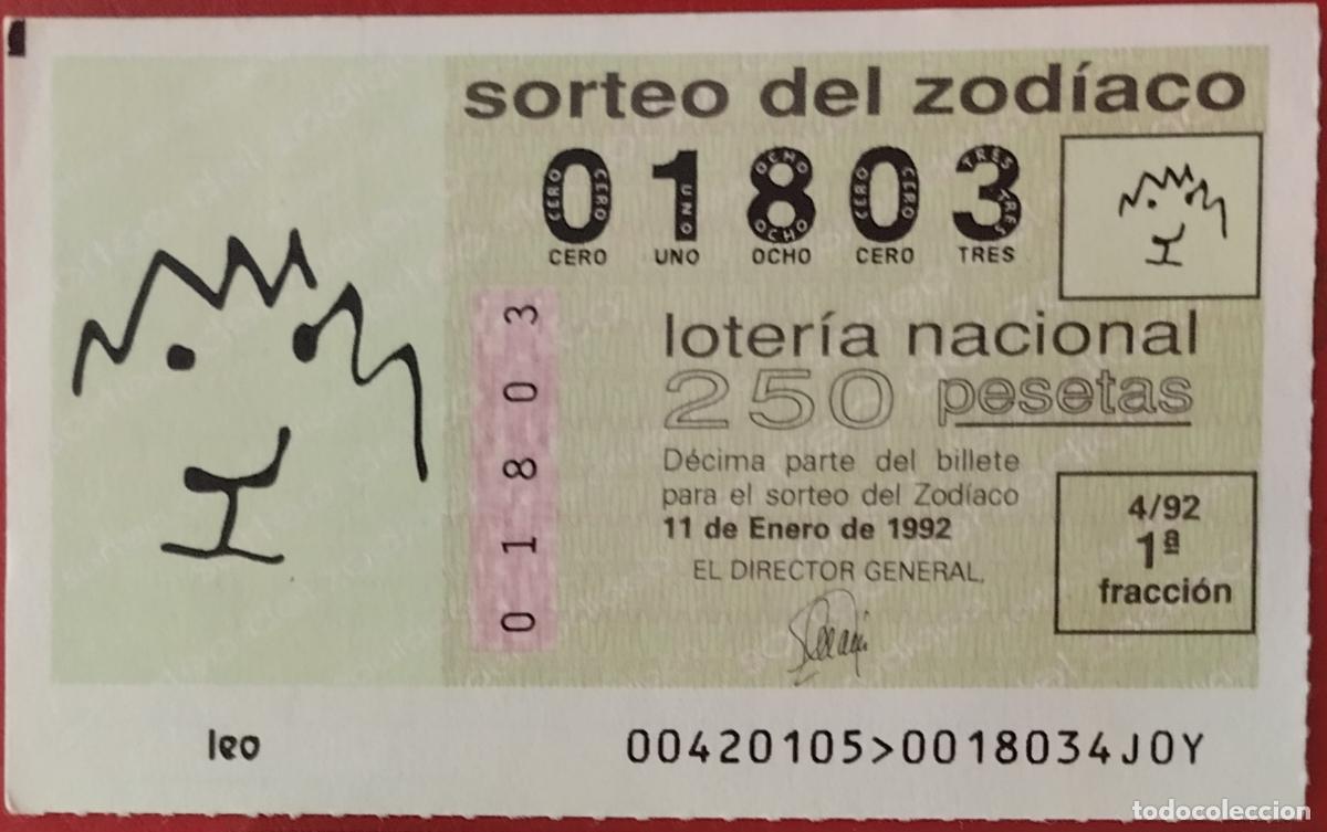 Lotaria Nacional: Loter&iacute;a del Zodiaco, sorteo 4/92 del 11 de enero.